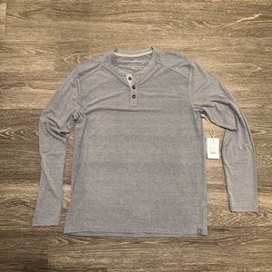 Free Fly Long Sleeve Blue Henley Shirt